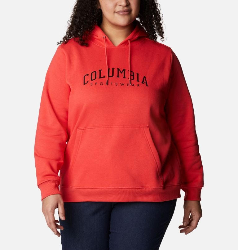 Columbia Logo Hettegensere Dame Rød | Plus Size 75814B